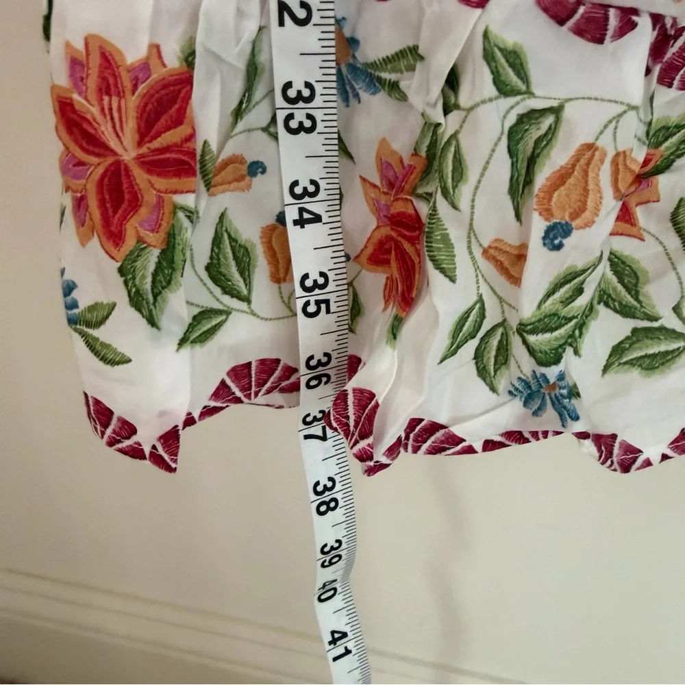 NWT Farm Rio Floral Mini Dress Off White Floral Size L - Picture 4 of 12